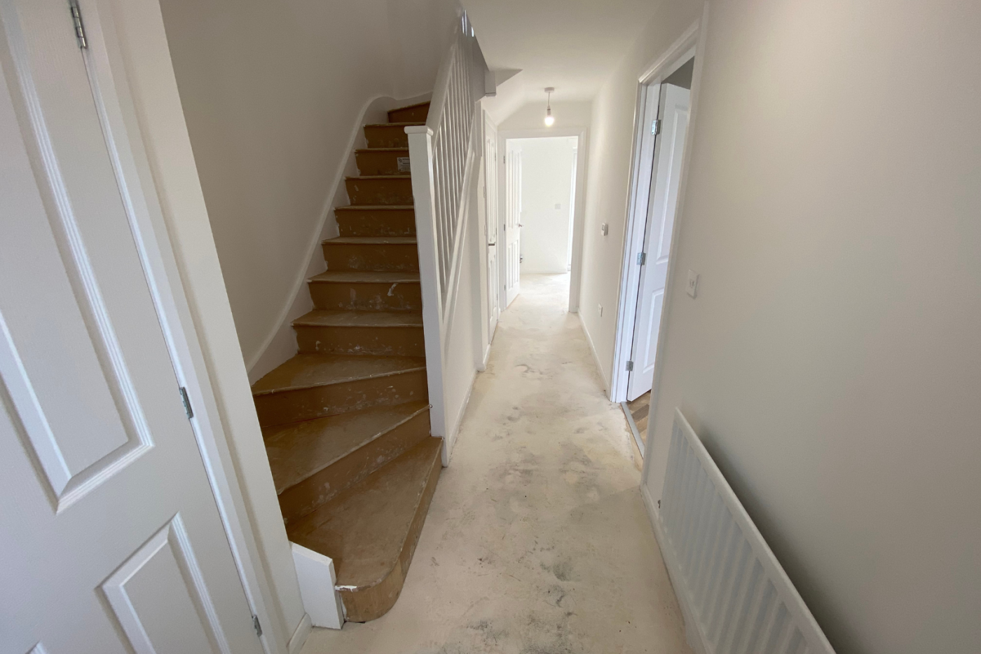 Hallway with stairs