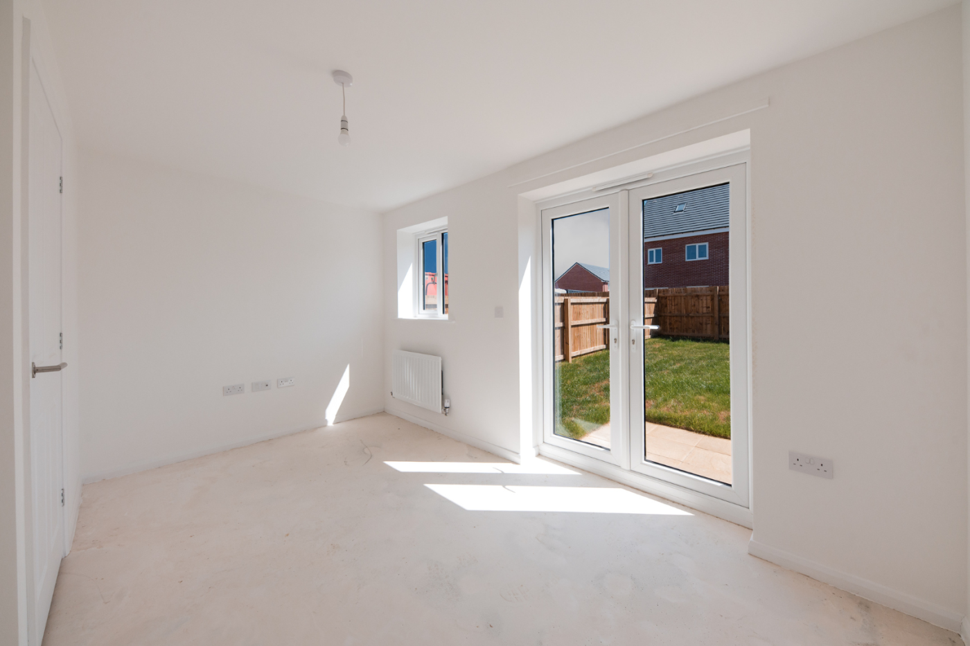 Lounge space with patio doors to the garden