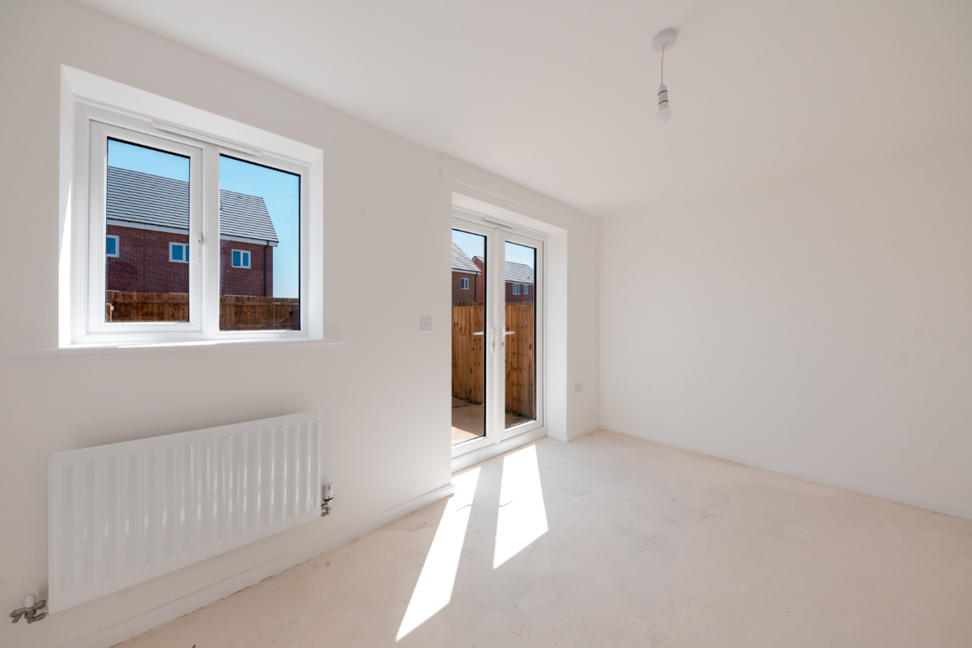 Lounge space with patio doors to the garden