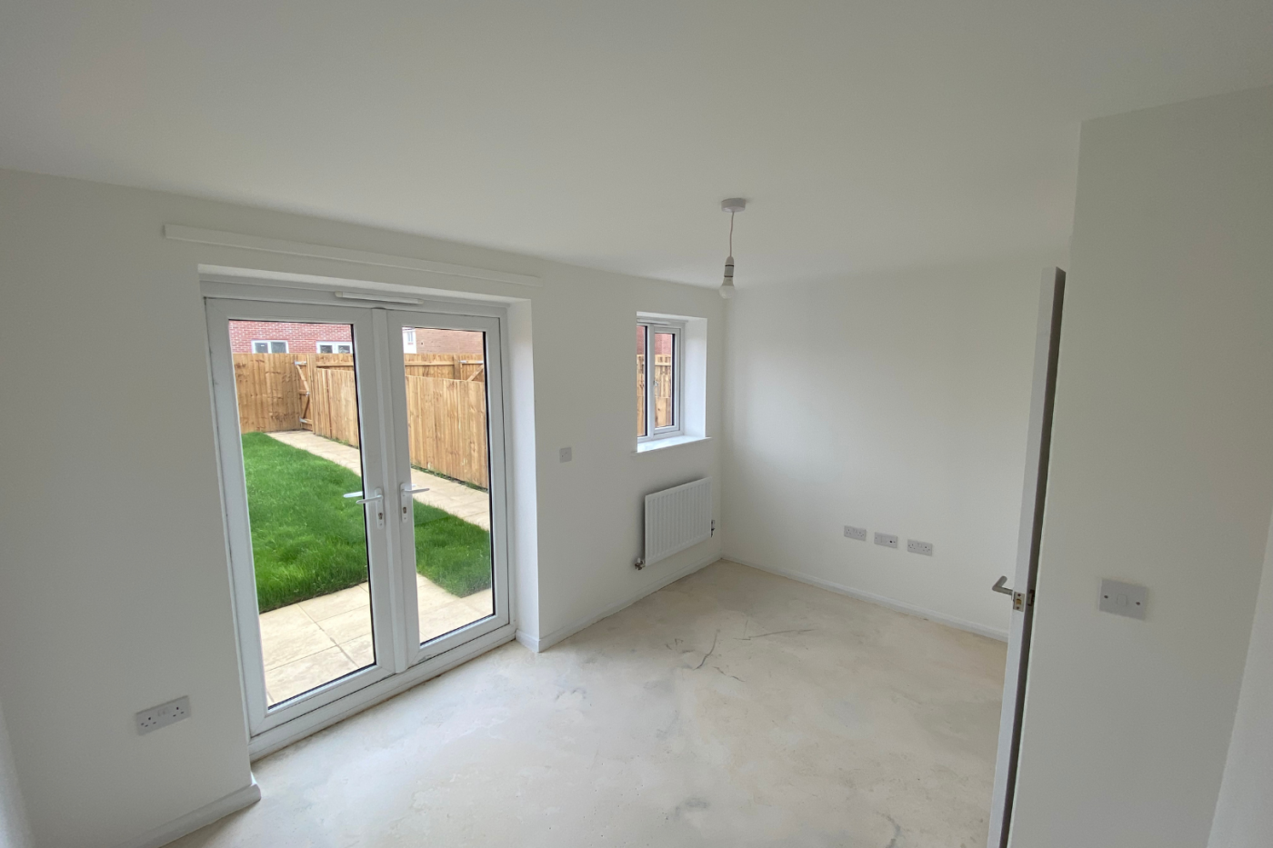Lounge space with patio doors to the garden