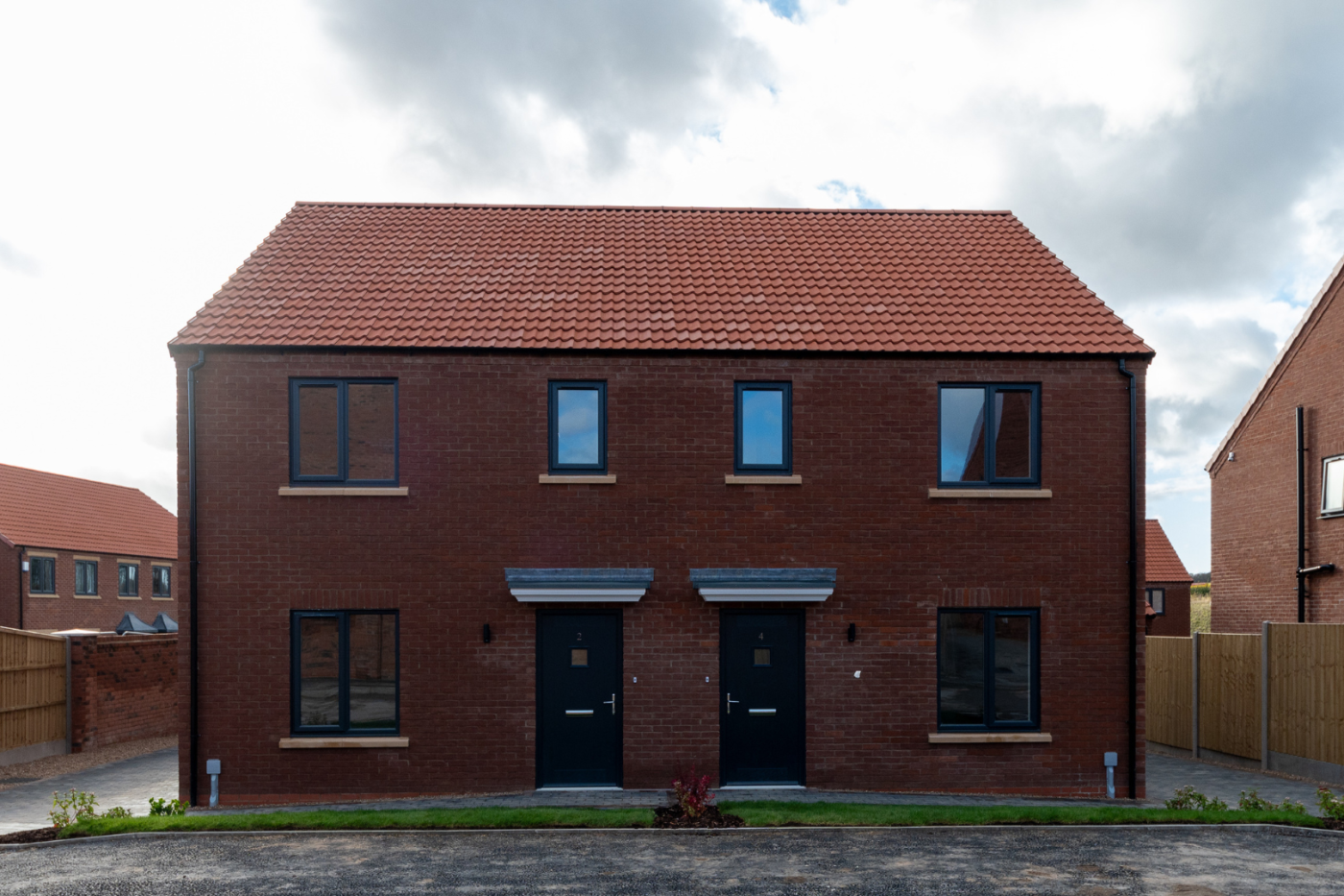 front of a semi detached home