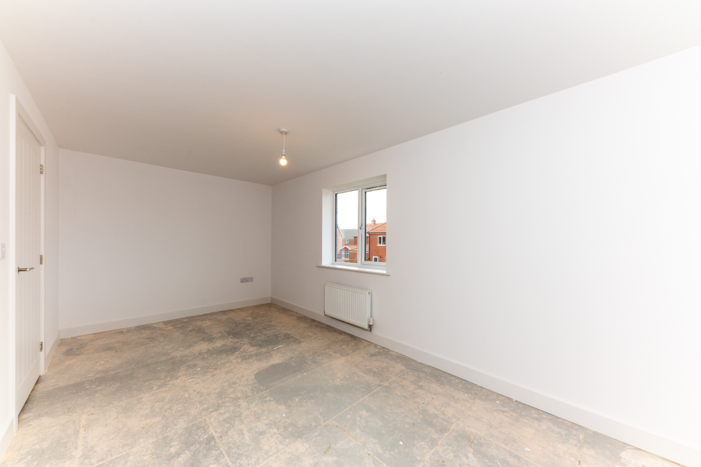 empty bedroom with white paint