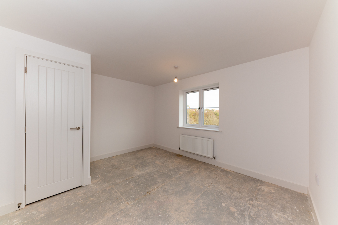 bedroom with white paint