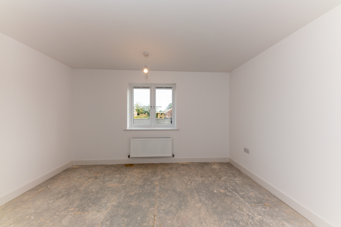 bedroom with white paint