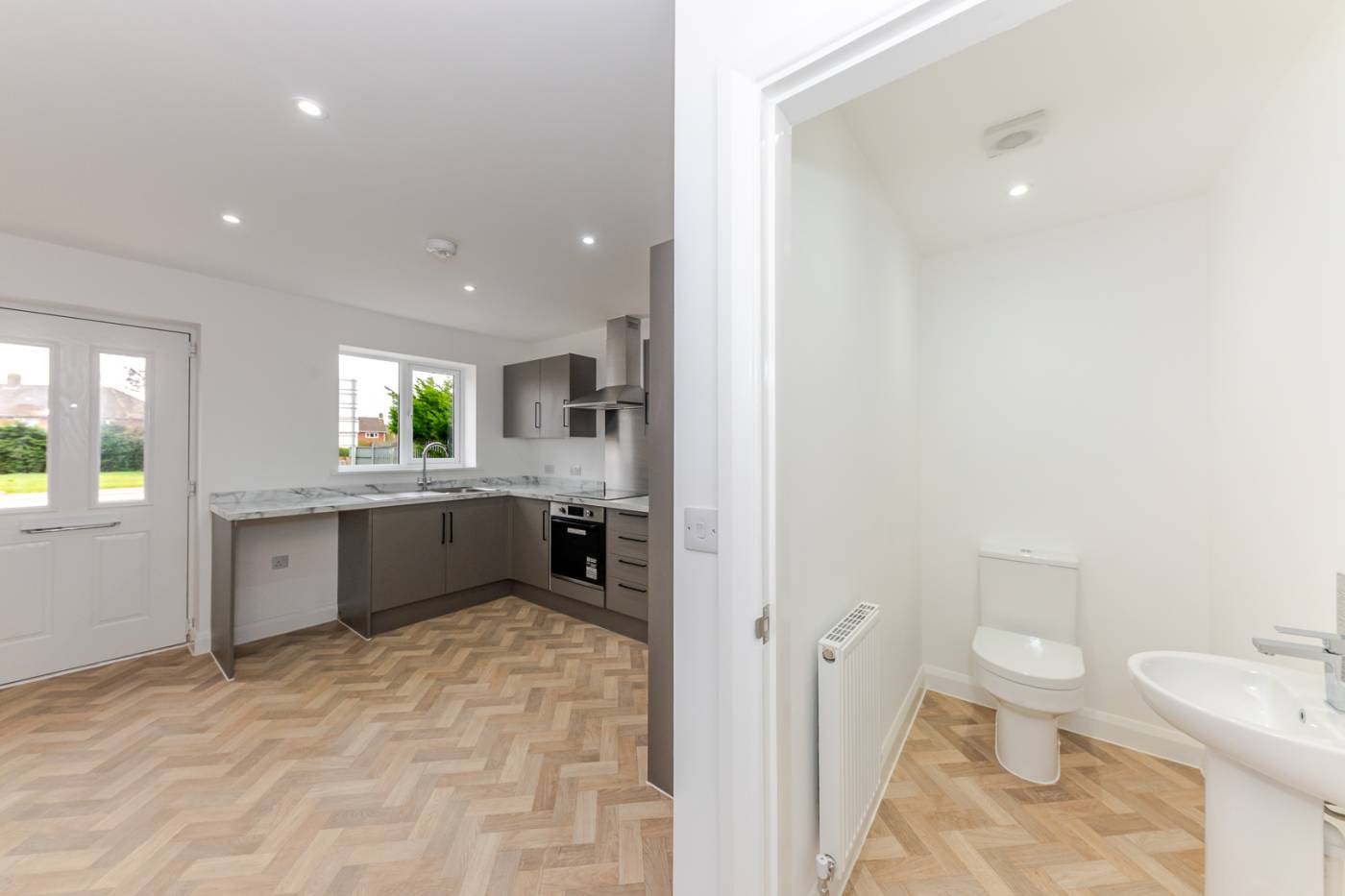 Kitchen and downstairs toilet