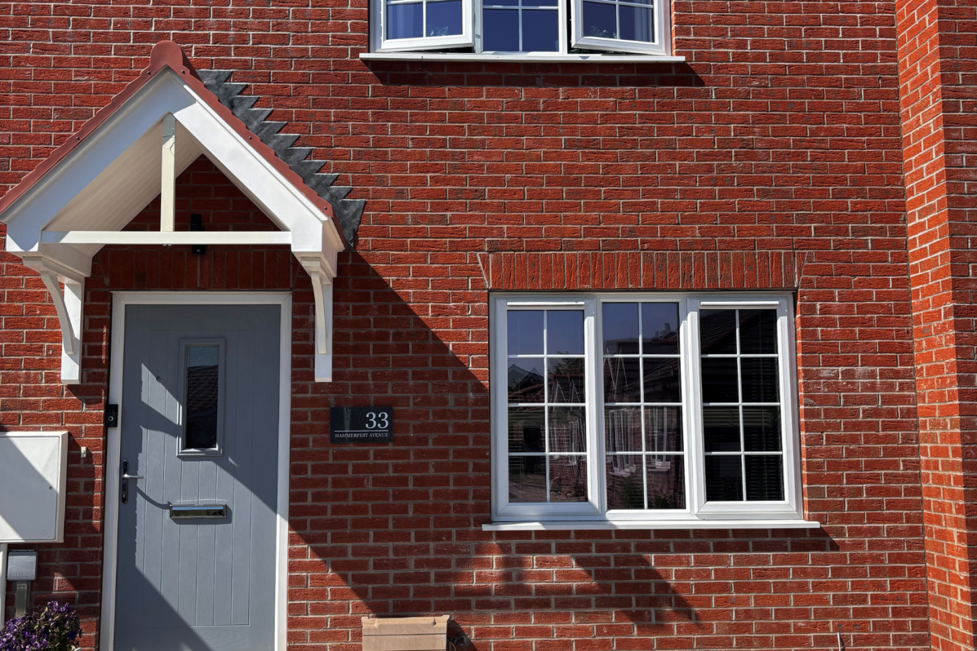 Front of a mid terrace house