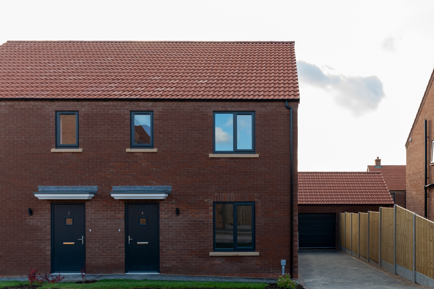 front of a semi detached home