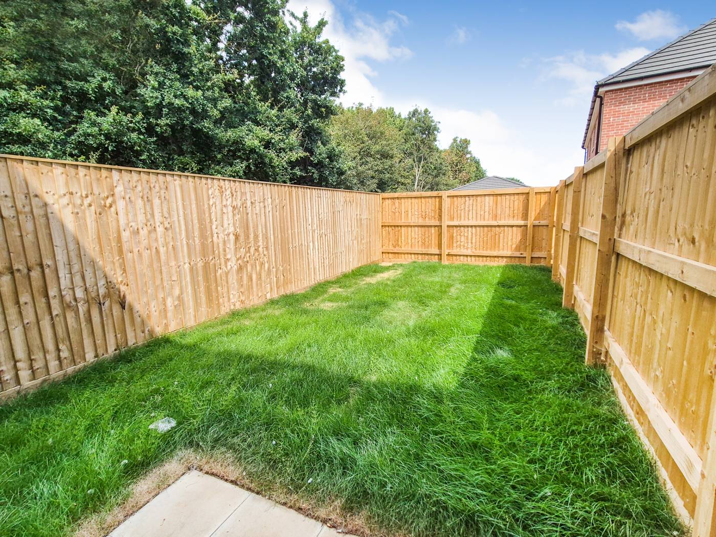 Rear garden new build property