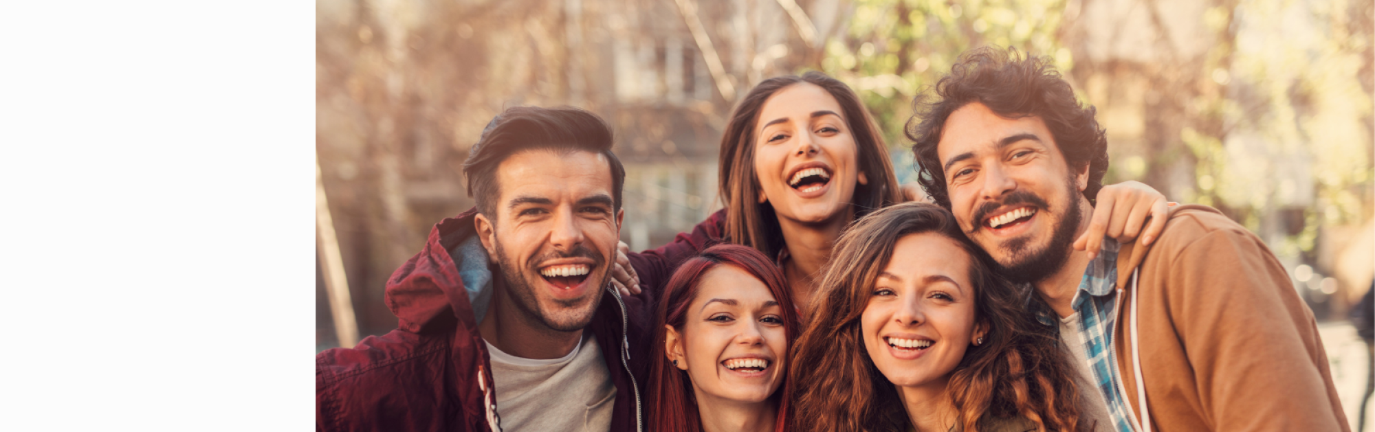 Students smiling at the camera