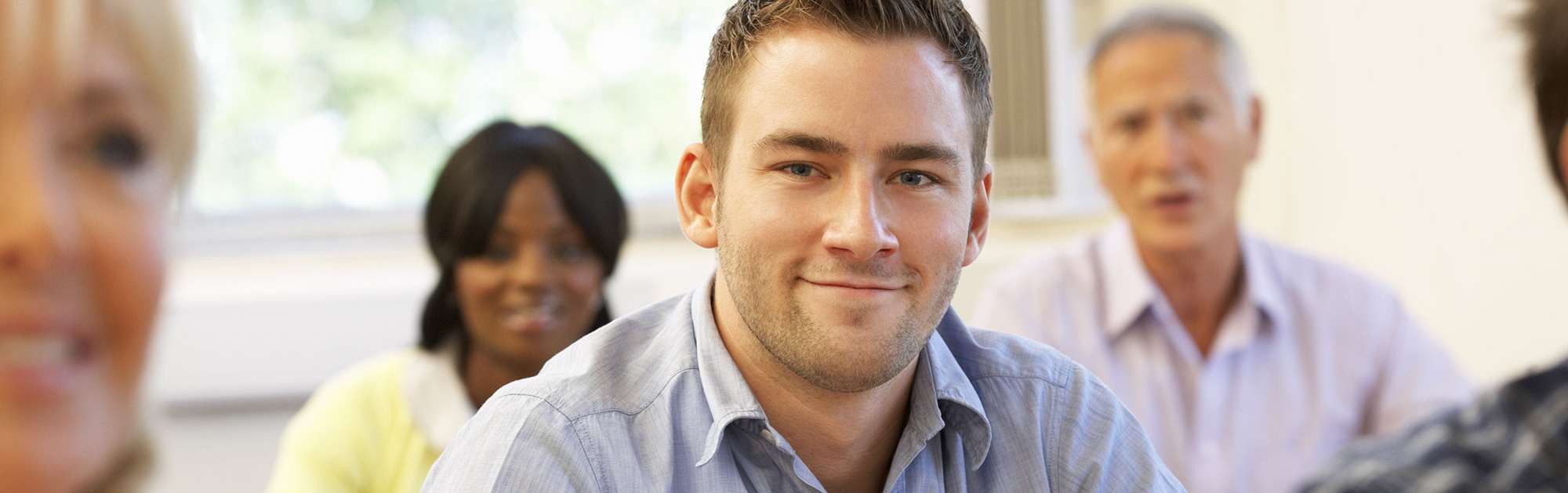 Man in a classroom