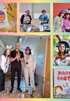 Various pictures showing people enjoying Easter