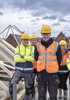 A group of people on a construction site
