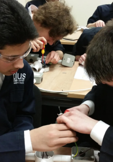 Two young people working together