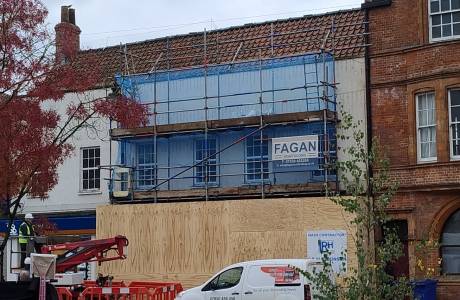 Work in progress at the new cafe site