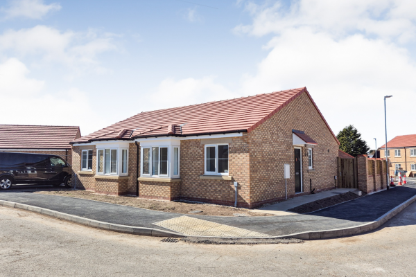 Front of a semi detached bungalow