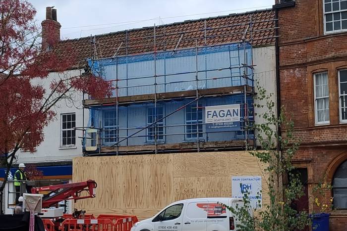 Work in progress at the new cafe site