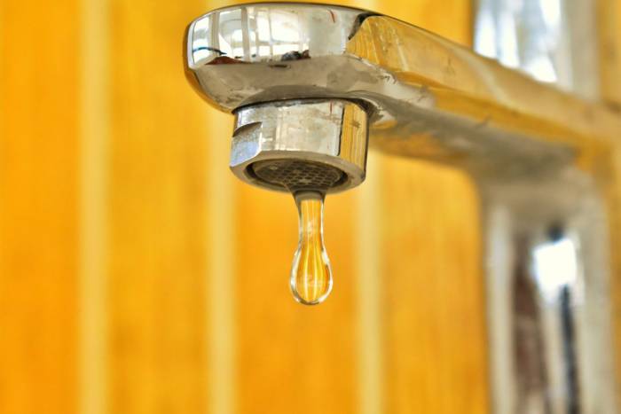 Close up of tap dripping