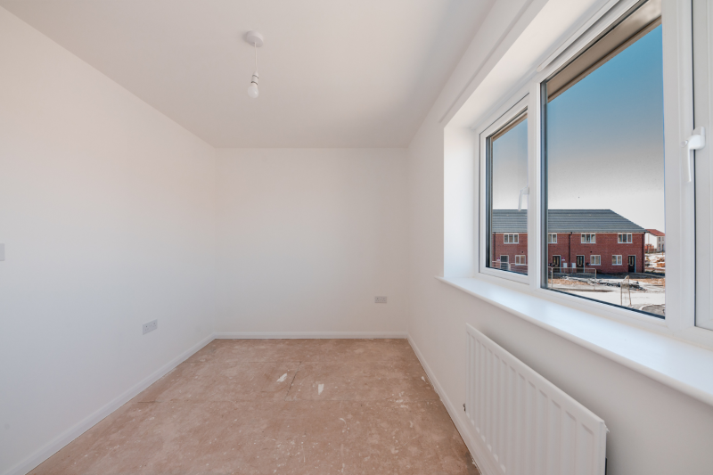 Empty bedroom space