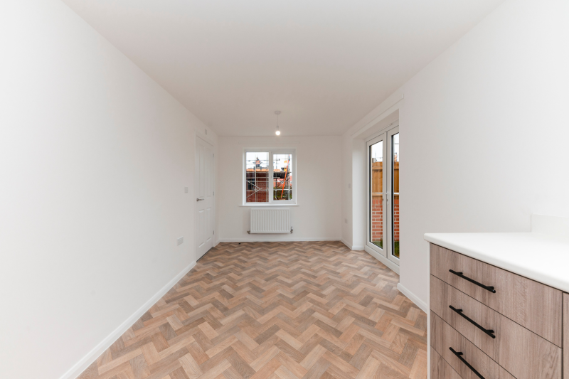 Kitchen Diner showing a worktop and patio doors