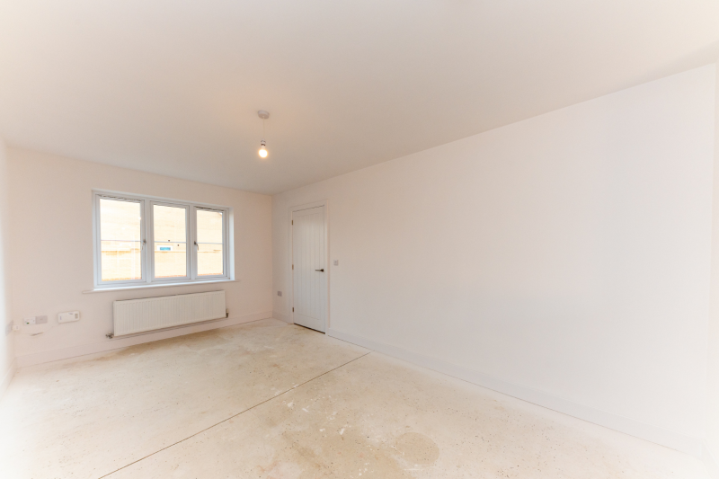 An empty room painted white