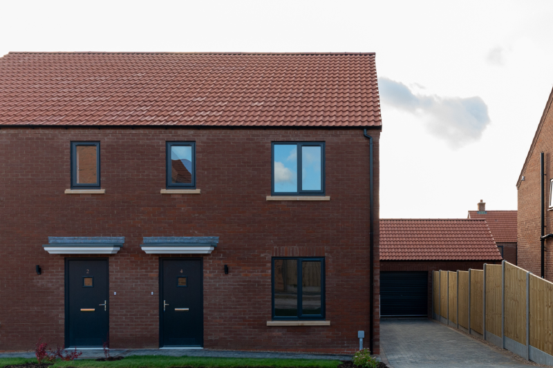 front of a semi detached home