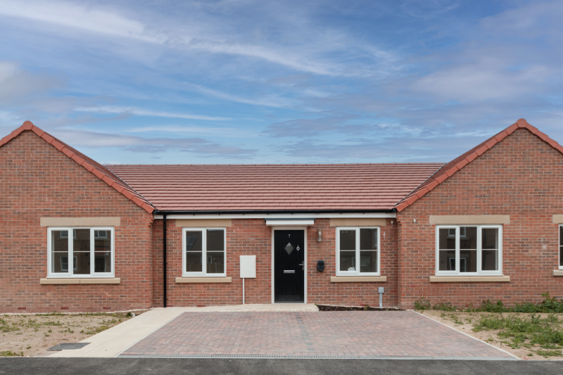Front of a terraced bungalow