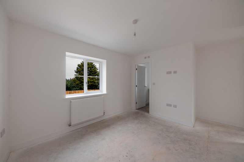 Bedroom space with ensuite bathroom
