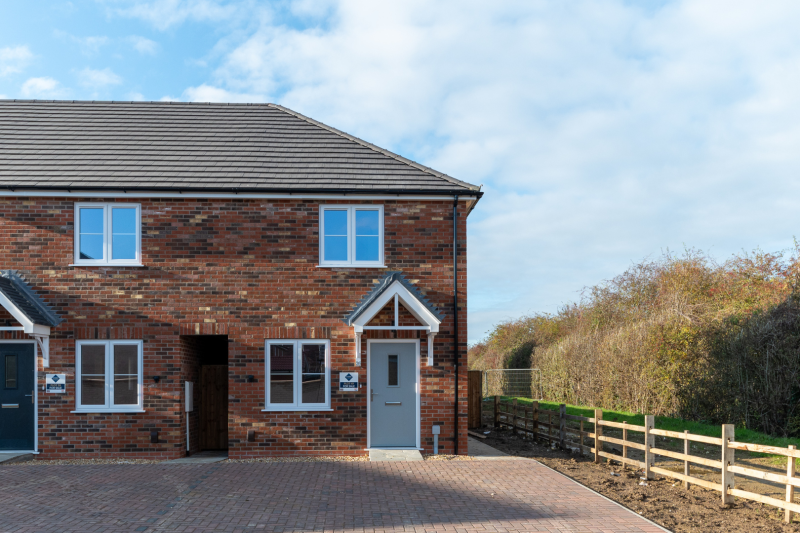 Front of an end terraced house