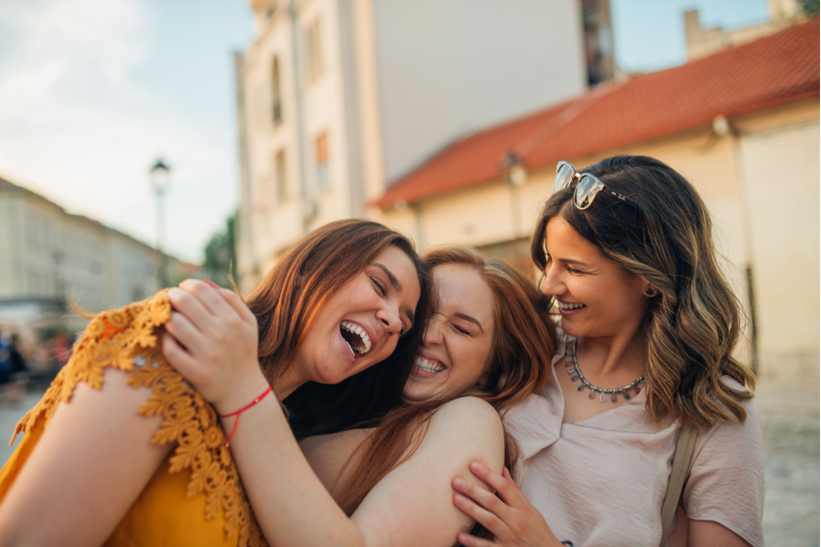 Friend hugging