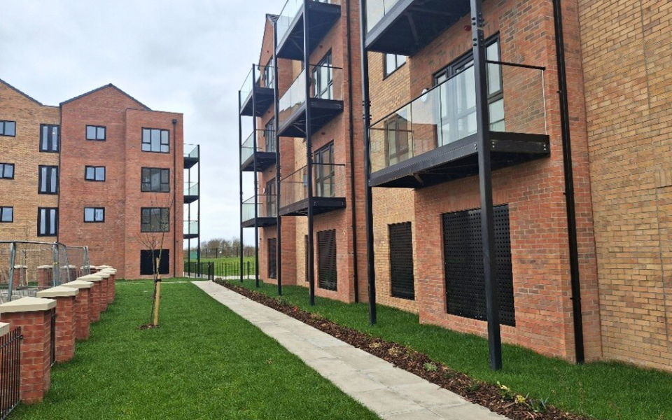 An image of two new apartment blocks at Bowling Green Road. 