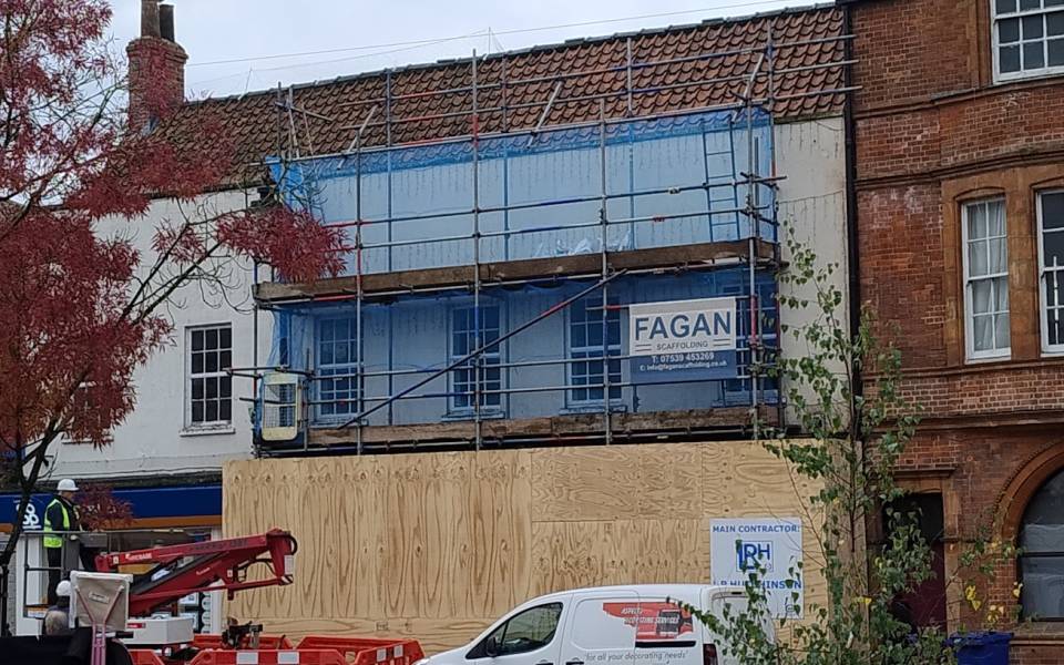 Work in progress at the new cafe site