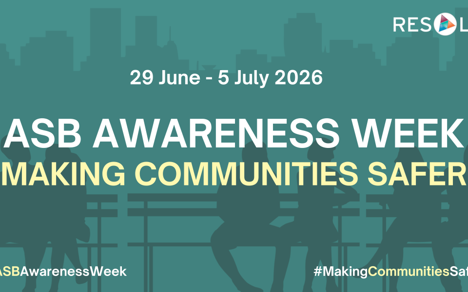 A logo promoting anti-social behaviour awareness week