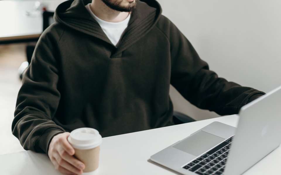 Man sat at desk