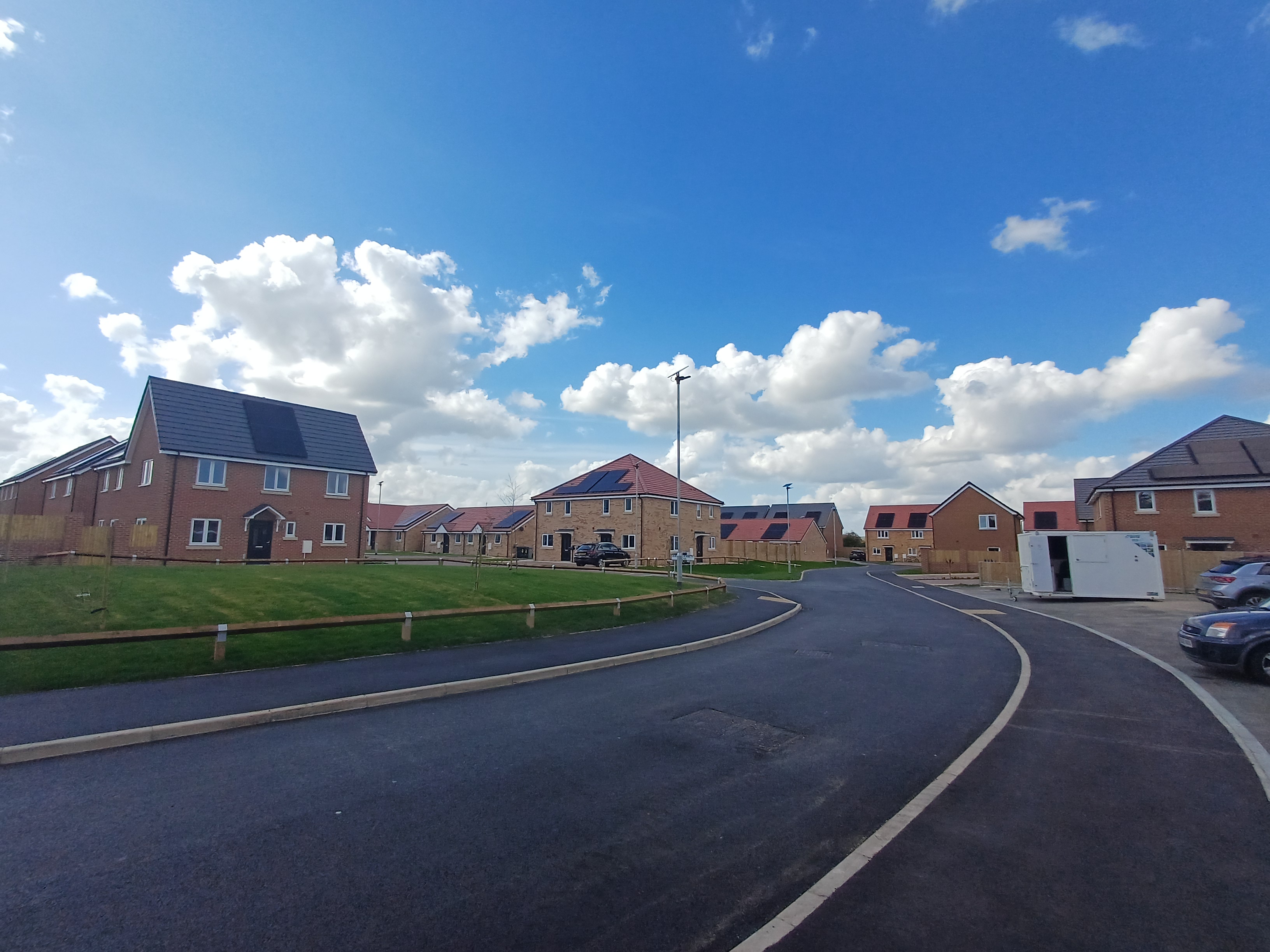 A housing development in the sunshine