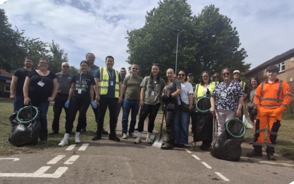 A photo of the team that helped to clean up Castlebeck Park on Thursday 12 June 2025